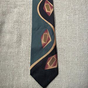 Vintage Pierre Balmain 100% Italian Silk Tie – Abstract Art Pattern